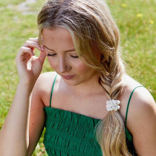 Set of 3 hair ties in smooth and luxurious 22 momme mulberry silk