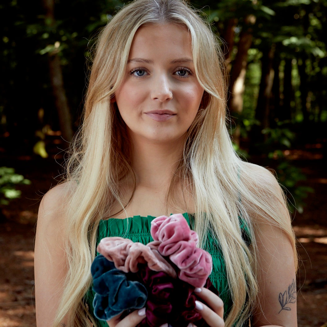 Silk velvet statement scrunchie