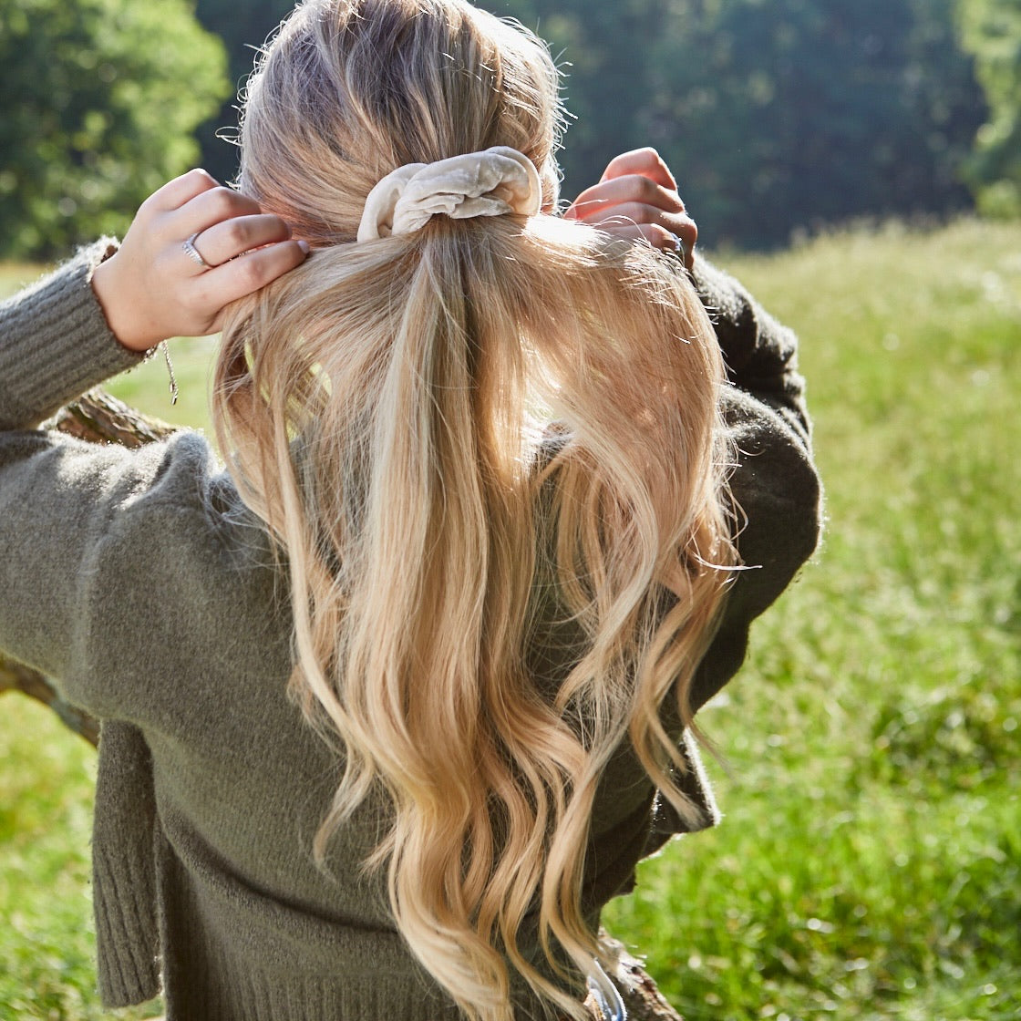 Silk velvet statement scrunchie