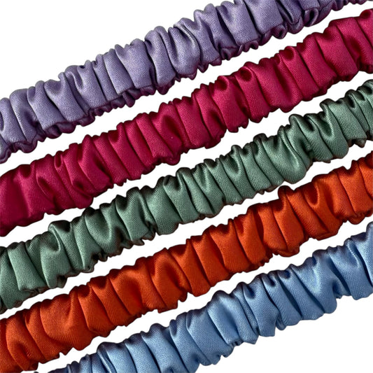 Set of 5 hair ties in smooth and luxurious 22 momme mulberry silk