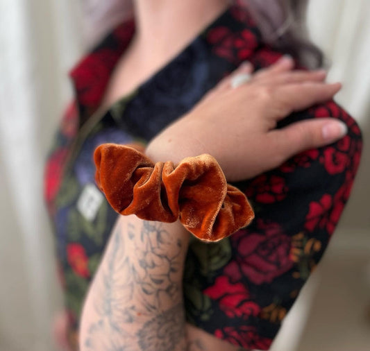 Silk velvet statement scrunchie